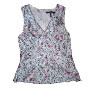 Embroidered Floral Tank Top- Women's  White House Black Market Size 12